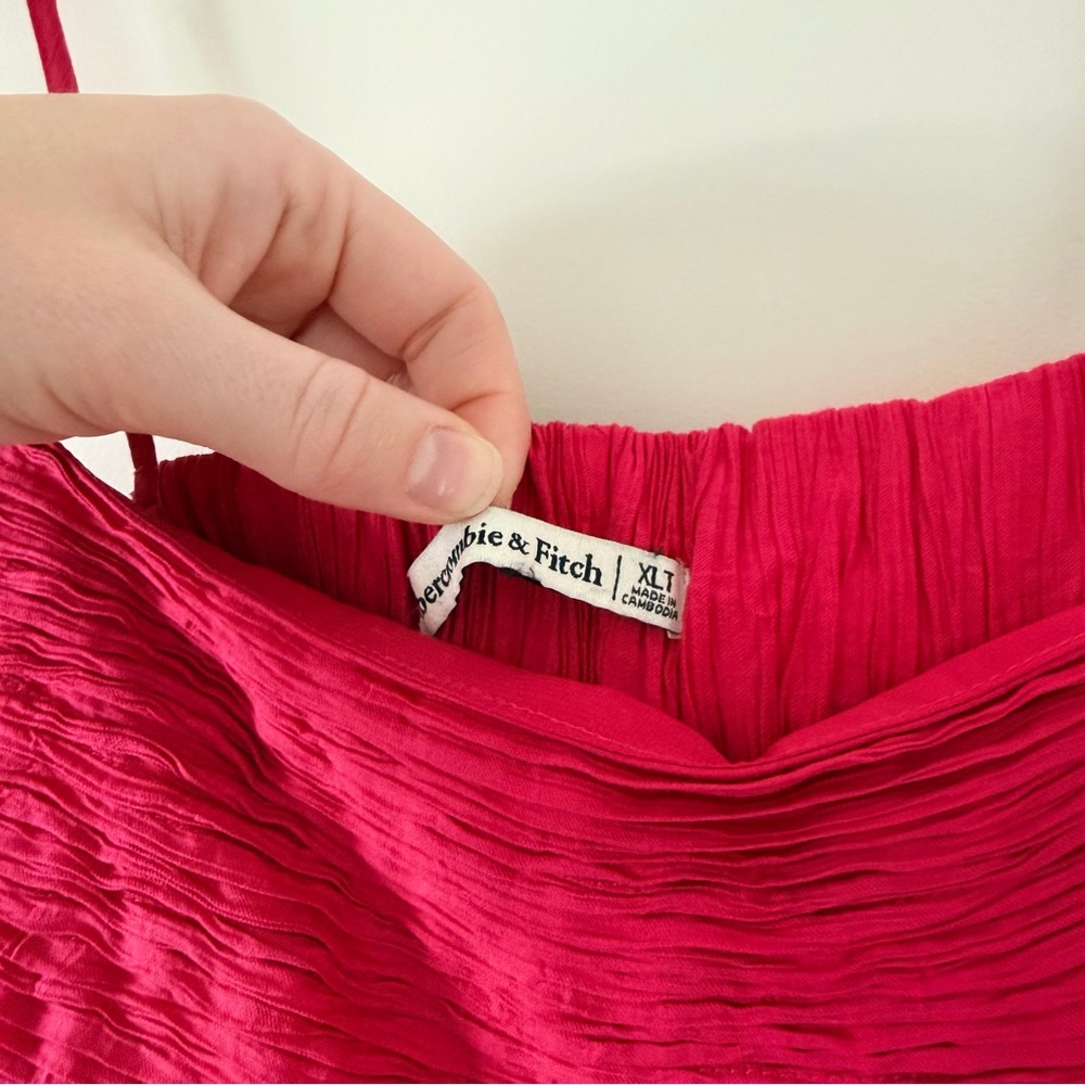 Abercrombie & Fitch Pink Crepe Midi Dress - Picture 7 of 10